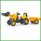 02 383 7  Rolly Kid JCB Tractor with Frontloader & Trailer